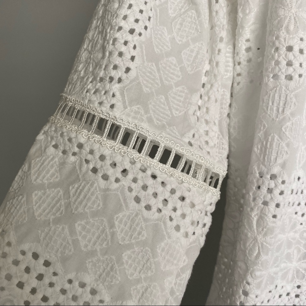 BA&SH Lace Blouse White Gianna Blouse - Picture 7 of 8